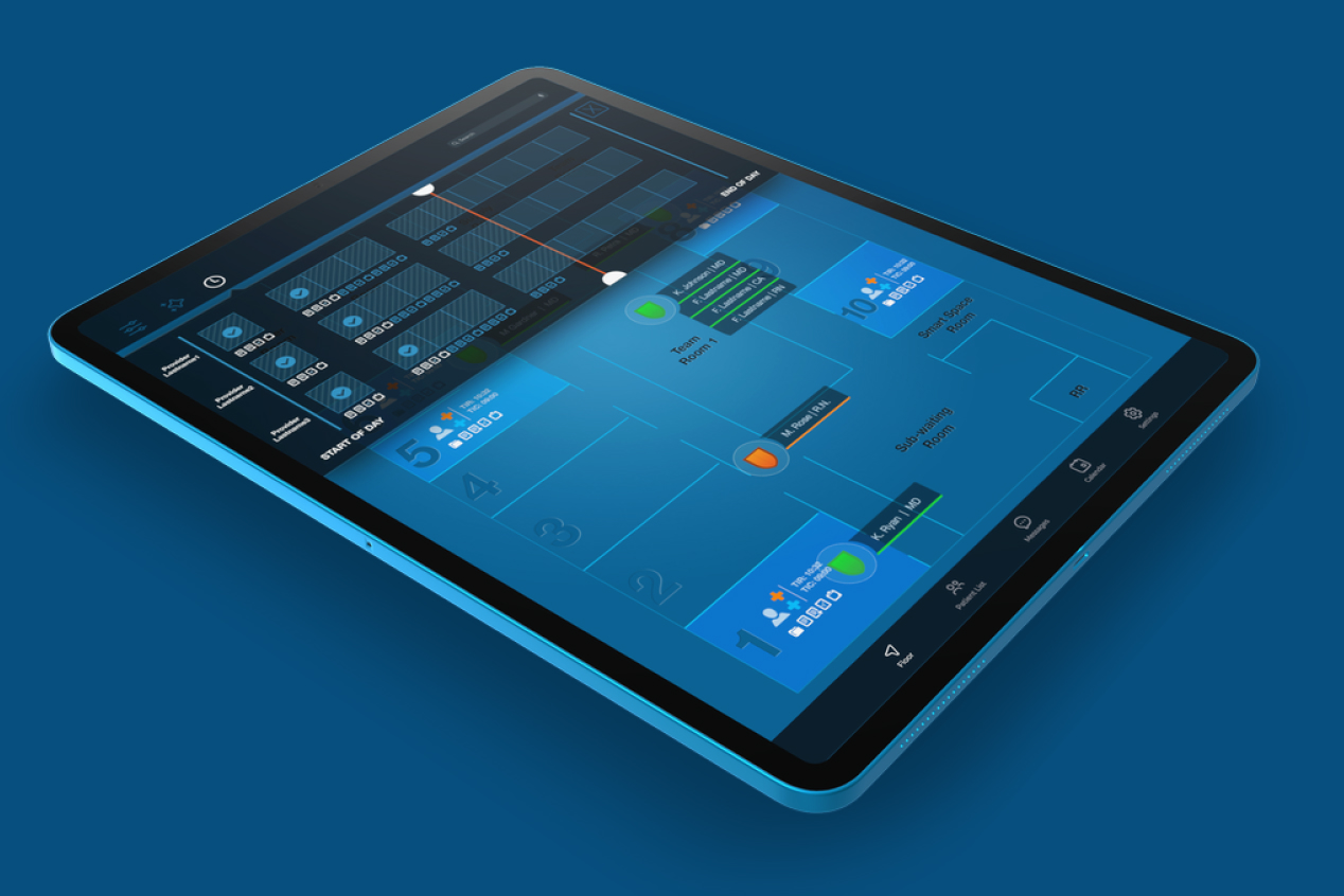 Mayo Clinic Care Team application provider leaderboard and daily schedule shown on tablet